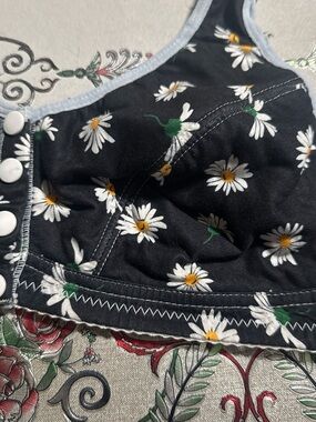 & Other Stories Black Floral Daisy Bralette